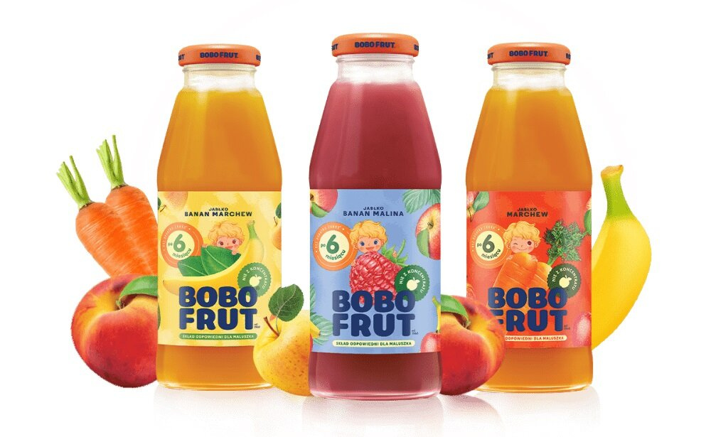 Bobo Frut Nektar Owocowy Jabłko Truskawka dla Niemowląt po 12. Miesiącu Życia 300ml