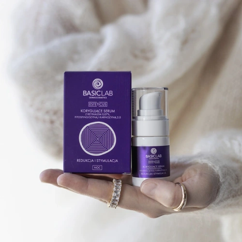 BasicLab Esteticus Serum Korygujące z Retinalem 0.05% i Cica 15ml