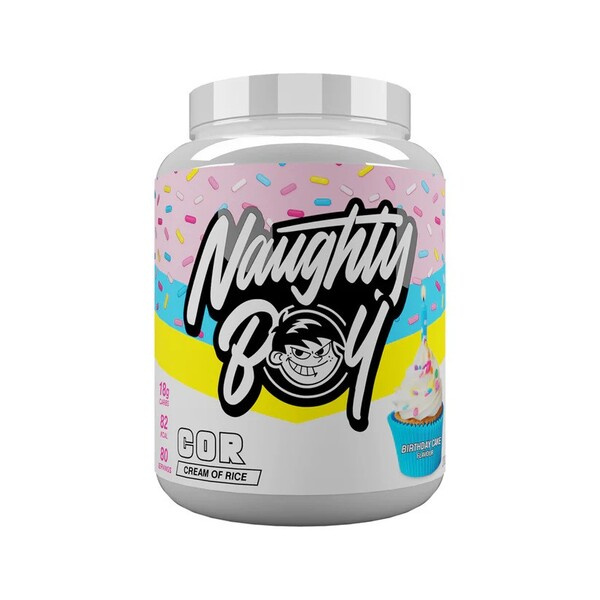 Naughty Boy Cream of Rice Tort Urodzinowy Odżywka Węglowodanowa dla Sportowców 2000g