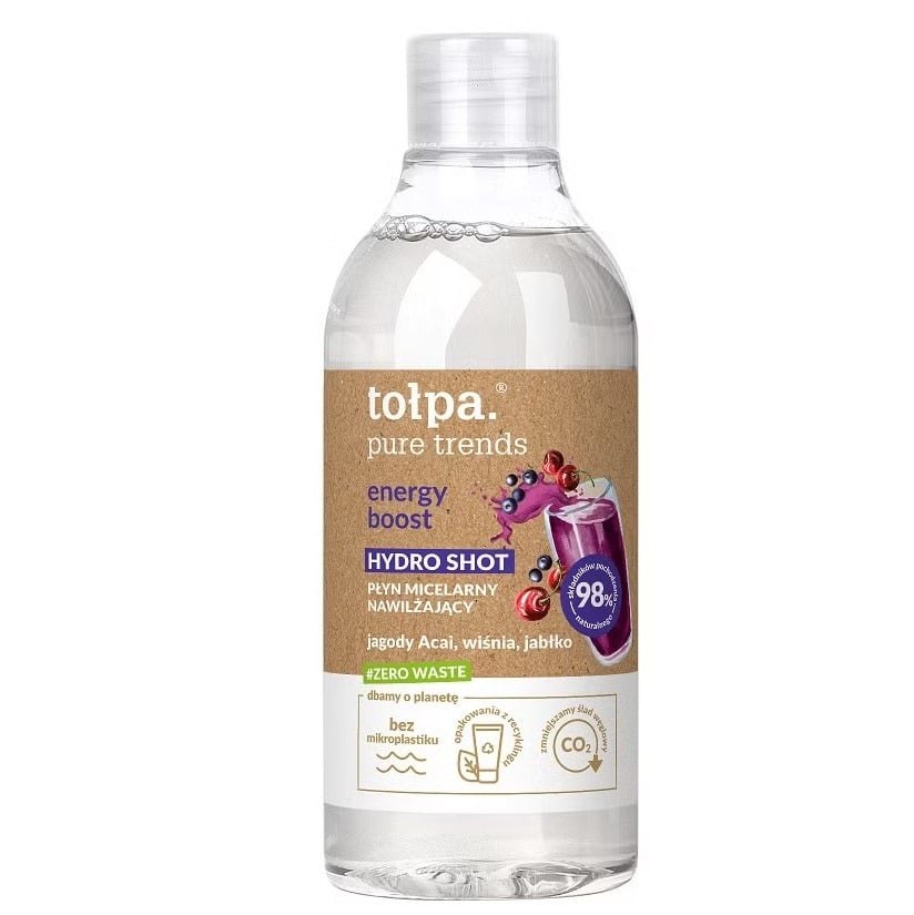 Tolpa Pure Trends Energy Boost Micellar Lotion for Face Eyes and Lips 400ml