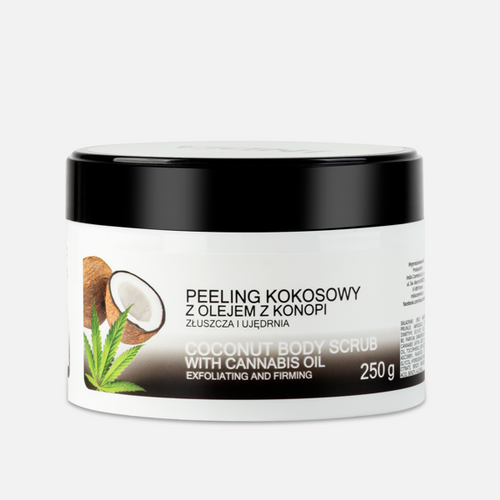 INDIA COSMETICS PEELING KOKOSOWY z Olejem z konopi, złuszcza i ujędrnia 250g