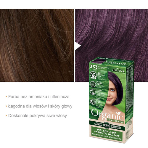 Joanna Organic Vegan Farba Nr 333 Bakłażan 1 Sztuka