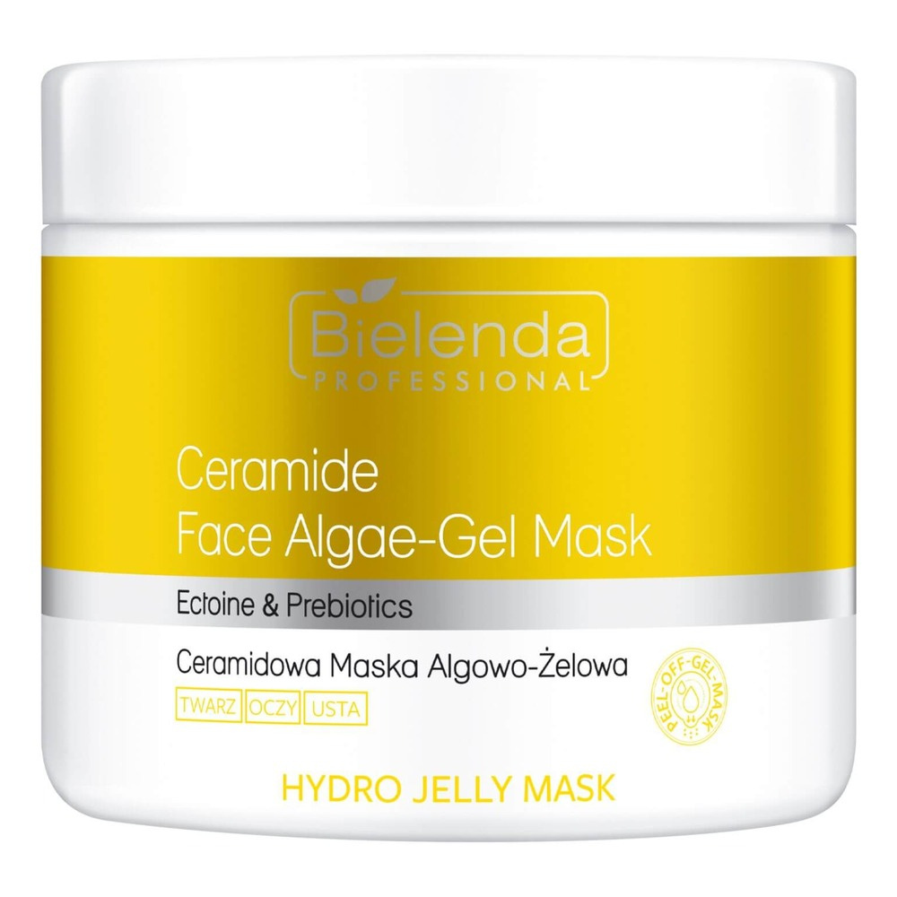 Bielenda Professional Hydro Jelly Face Algae Gel Mask Ceramides Prebiotics for Face Eyes and Lips 190g