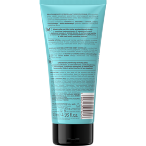Eveline Brazilian Body Upiększający Krem do Ciała CC dla każdego Rodzaju Skóry 150ml