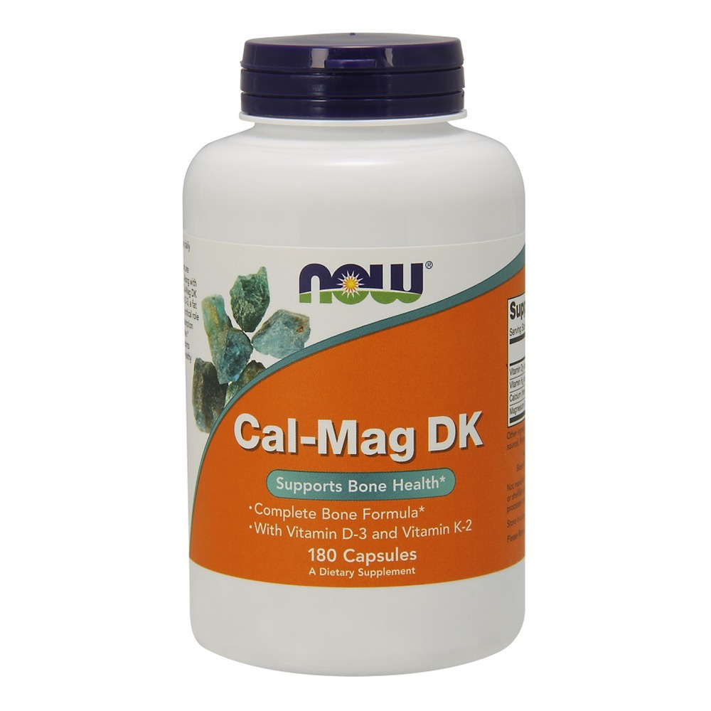 NOW Foods Cal-Mag DK Suplement na Zdrowe Kości 180 Kapsułek