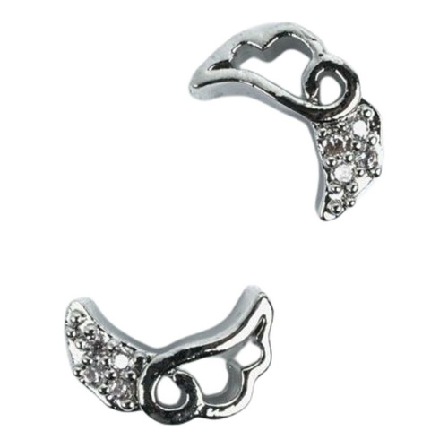 Semilac 791 Silver Wings Nail Art Decorations 2pcs
