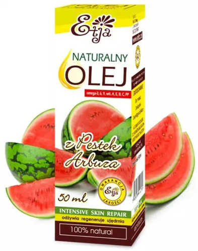 Etja Olej z Pestek Arbuza dla każdego Rodzaju Skóry 50ml Best Before 31.12.26