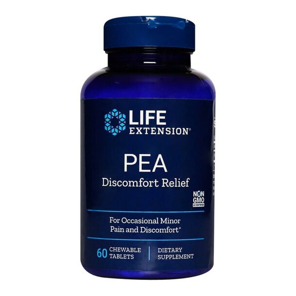 Life Extension PEA Discomfort Relief For Occasional Minor Pain 60 Chewable Tablets