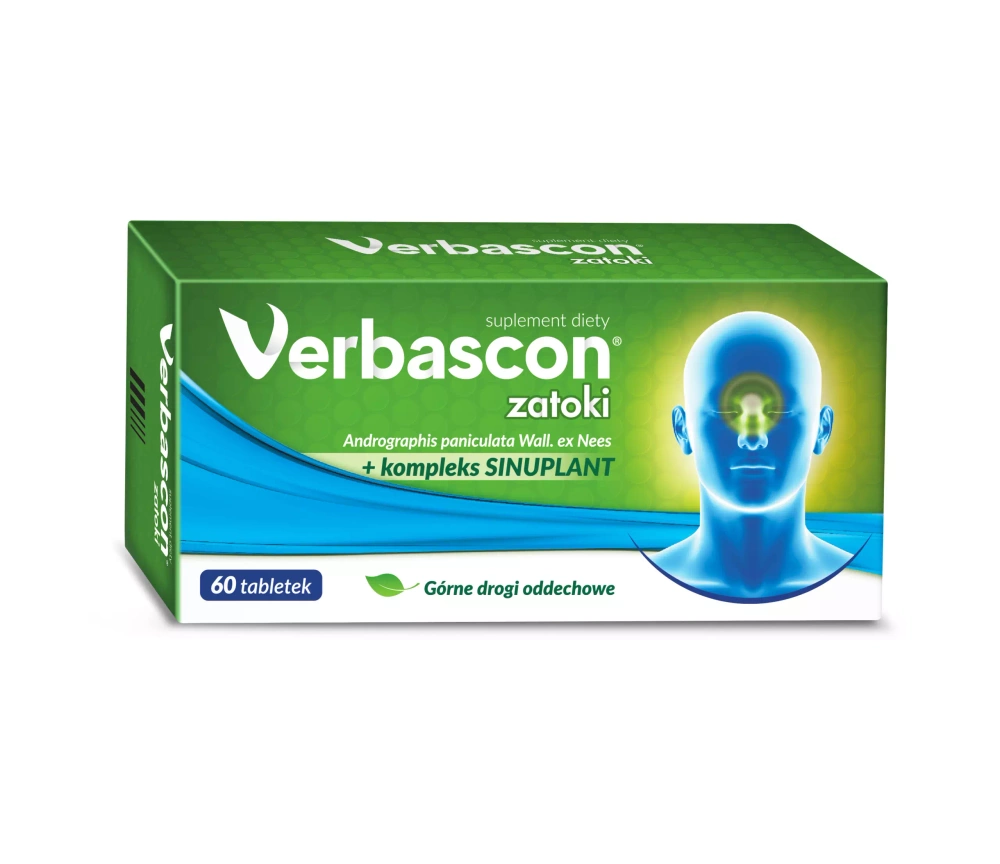 Verbascon Zatoki Wspomaga Górne Drogi Oddechowe 60 Tabletek