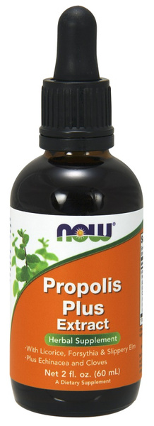 Now Foods Propolis Plus Extract Kit Pszczeli Zdrowie Układu Immunologicznego 60ml