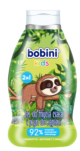 BOBINI płyn do kąpieli i mycia ciała 2w1 Leniwiec 660ml