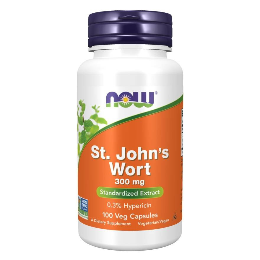 Now Foods St. John's Wort Dziurawiec 300mg Wspomaga Układ Moczowy i Trawienny Łagodzi Napięcia Nerwowe 100 Kapsułek