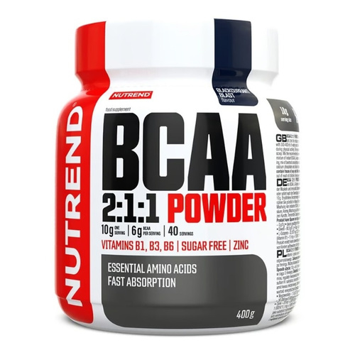 Nutrend BCAA 2:1:1 w Proszku Czarna Porzeczka Aminokwasy na Regenerację i Wydajność 400g
