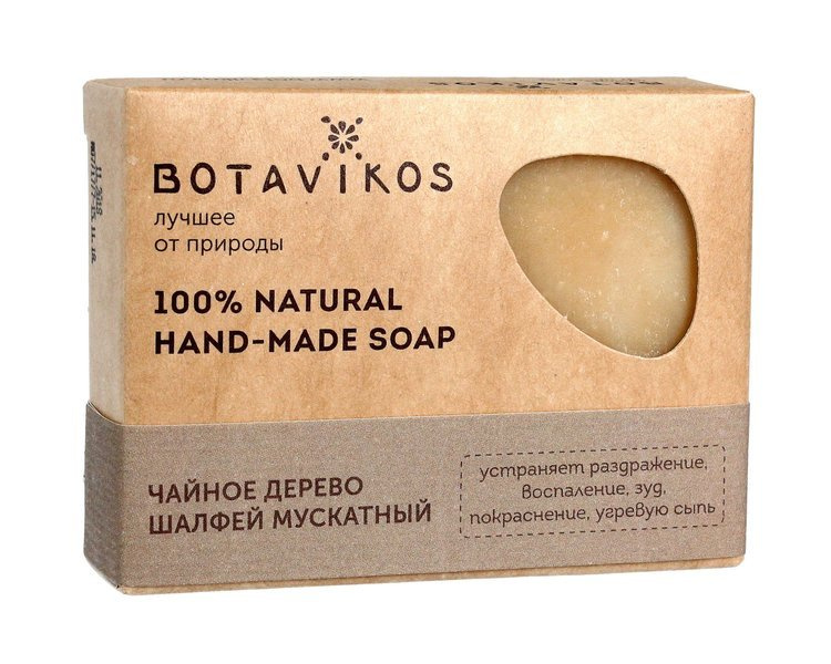 Botavikos Handmade Soap 100% natural Tea Tree, Clary Sage, 100g