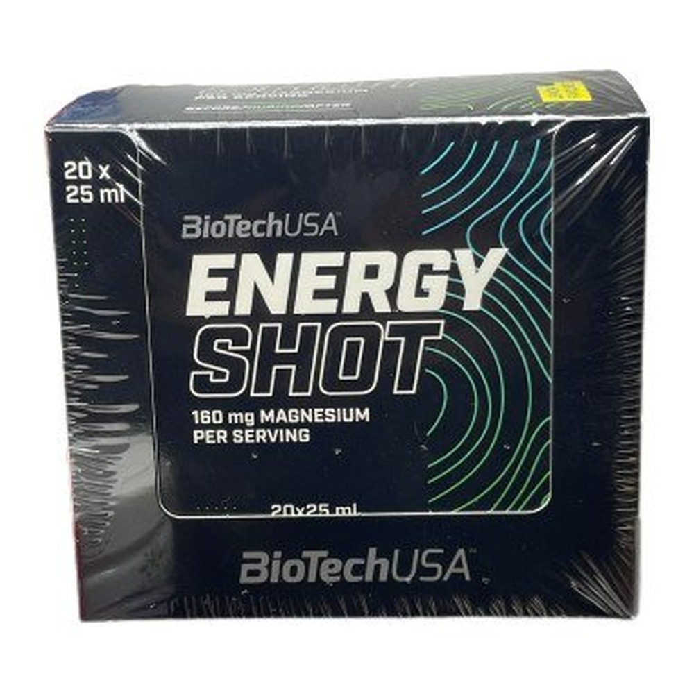 BioTechUSA Energy Shot Suplement Energetyczny w Płynie Na Energię Przed i w Trakcie Treningu 20 x 25ml