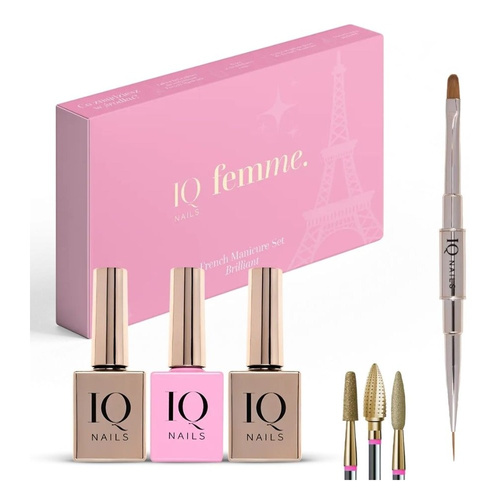 IQ Nails Brilliant Nail Zestaw do Manicure Francuskiego