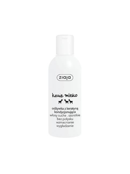 Ziaja Kozie Mleko Satynowa Odżywka Kondycjonująca z Keratyną do Włosów Zniszczonych Suchych Szorstkich i Matowych 200ml
