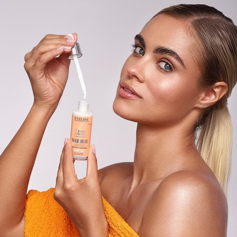 Eveline 6 Ceramides Moisturizing and Protective Serum with Ceramides and SPF30 for Dry and Sensitive Skin 30ml