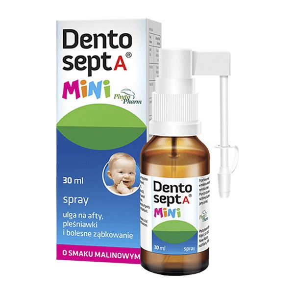Dentosept A Mini Spray na Afty Pleśniawki i Bolesne Ząbkowanie 30ml