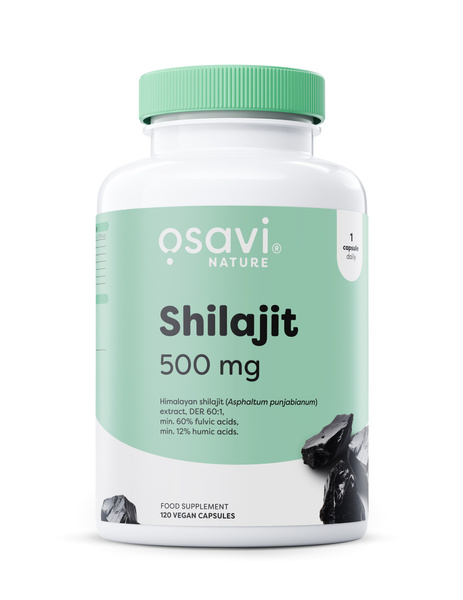 Osavi Shilajit 500 mg Mumio Grzyby na Wsparcie Odporności 120 Kapsułek