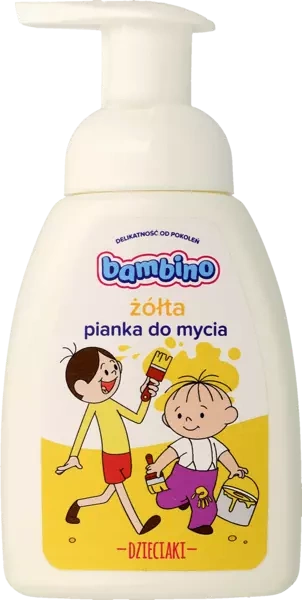 BAMBINO DZIECIAKI pianka do mycia ciała i rąk żółta, 250ml