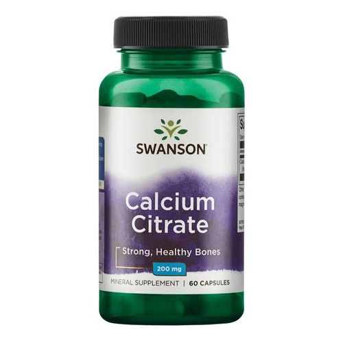 Swanson Calcium Citrate 200mg 60 Capsules
