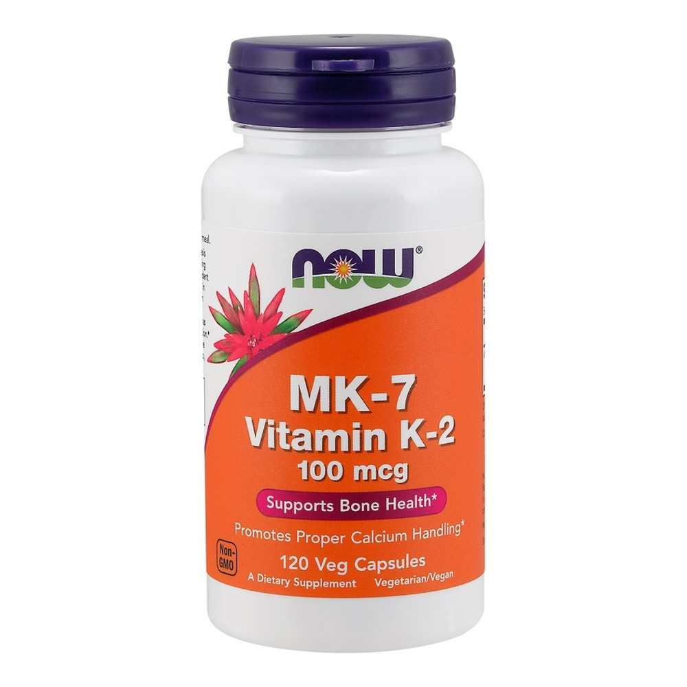 Now Foods MK-7 Vitamin K-2 100mcg Wspiera Zdrowie Naczyń Krwionośnych 120 Kapsułek