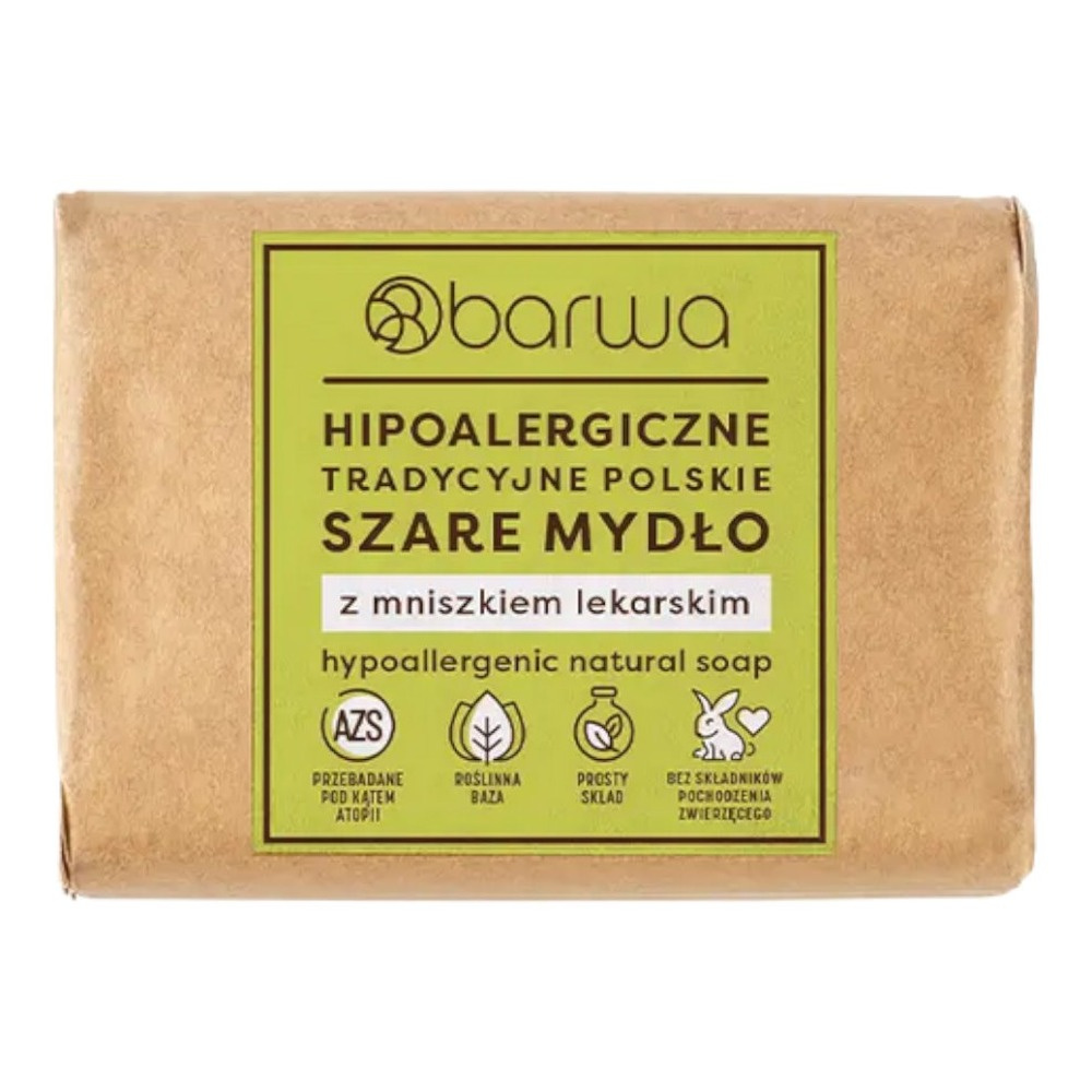 Barwa Hipoalergiczne Tradycyjne Polskie Szare Mydło z Ekstraktem z Mniszka Lekarskiego 100g