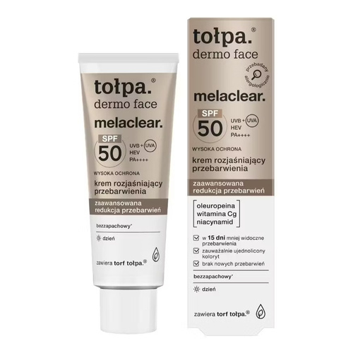 Tołpa dermo face melaclear. krem rozjaśniający przebarwienia, SPF 50, 40ml