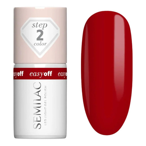 Semilac Easy Off Lakier Hybrydowy 018 The Red Core Deep Red 7ml