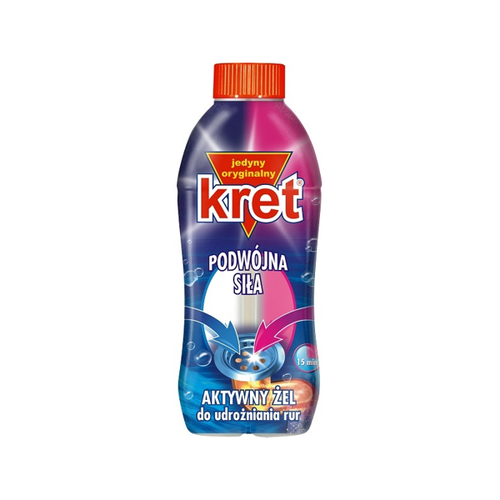 Kret Żel do Udrożniania Rur Aktywny o Podwójnej Sile 700ml