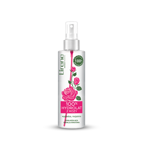 Lirene 100% Hydrolat z Róży Odmładzająca Esencja Kwiatowa dla Skóry Suchej i Wrażliwej 100ml