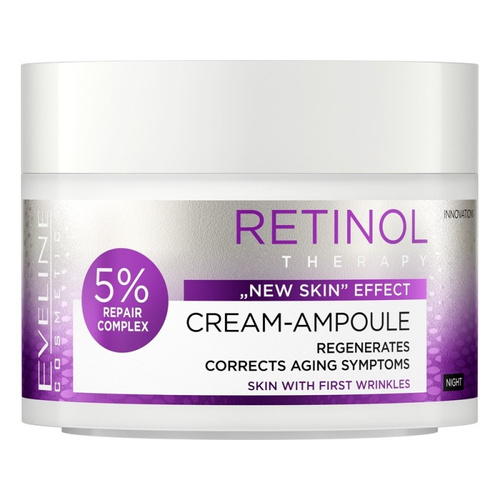 Eveline Retinol Regenerating Cream-Ampoule 5% Repair Complex First Wrinkles for Night 50ml