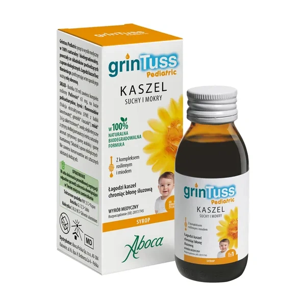 GrinTuss Pediatric Syrup for Children from 1 year Old Natural 128g