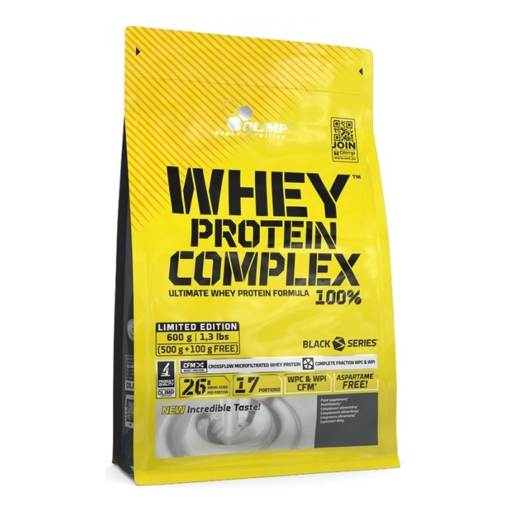 Olimp Nutrition Whey Protein Complex 100% Protein Supplement for Muscle Mass in Apple Pie Flavour 600g