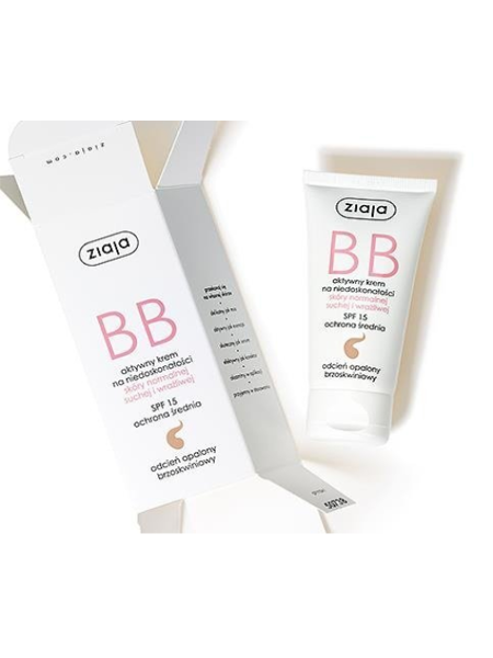 Ziaja BB Cream Correcting Imperfections for Dry Sensitive and Normal Skin SPF15 Dark Tone 50ml