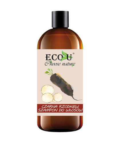 EcoU Black Radish Strengthening Shampoo for Weak and Falling Out Hair 500ml Best Before 18.11.26