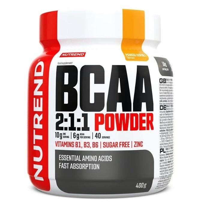 Nutrend BCAA 2:1:1 Powder Mango Sorbet na Wydajność i Regenerację 400g