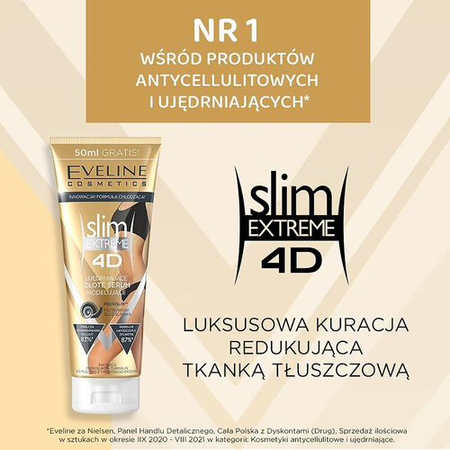 Eveline Slim Extreme 4D Złote Serum Wyszczuplające - Modelujące  250ml