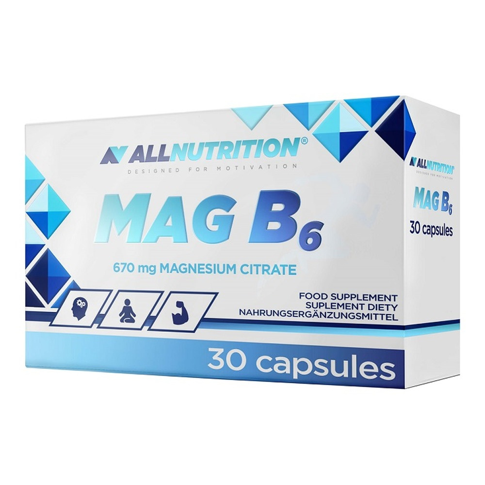 Allnutrition Mag B6 670mg Magnesium Citrate Vitamin B6 30 Capsules