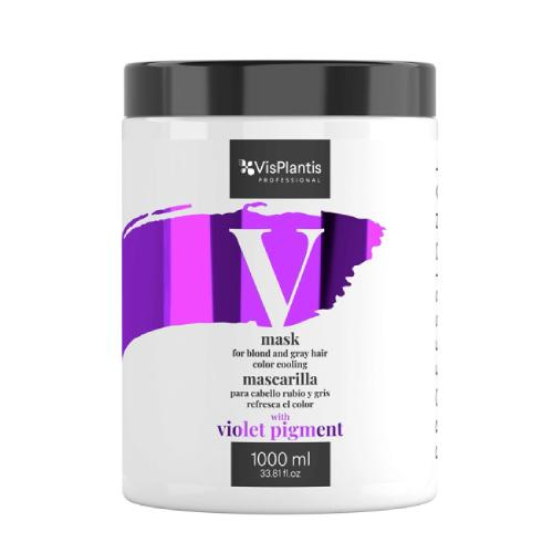 Vis Plantis Professional Maska dla Włosów Blond i Siwych Ochładzająca Kolor 1000ml Best Before 28.08.26