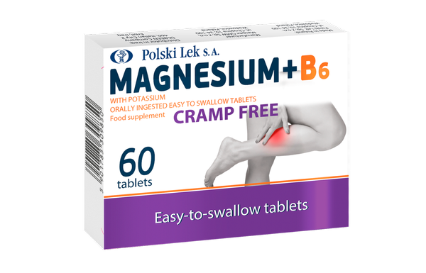 Polski Lek S.A. Magnesium + B6 with Potassium Cramp Free 60 tabl.