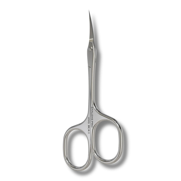 Staleks Pro UNIQ 20 Type 4 Cuticle Scissors Asymmetric Multi Level Rings 105 mm