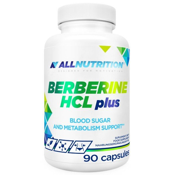 AllNutrition Berberine HCl Plus Wsparcie Metabolizmu i Poziomu Glukozy 90 Kapsułek