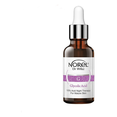 Norel Kwas Glikolowy 15% Kwas Kuracja dla Skóry Dojrzałej na Noc 30ml