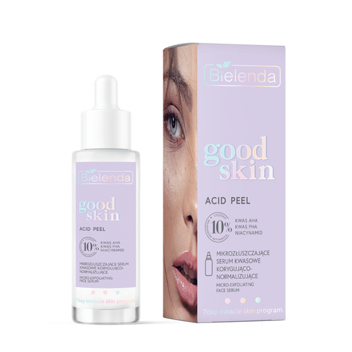 Bielenda Good Skin Acid Peel Mikrozłuszczające Serum Kwasowe Korygująco-Normalizujące z Kwasami AHA PHA 30g