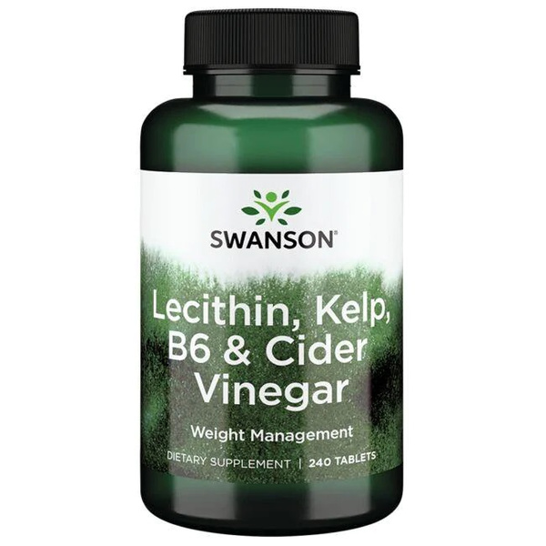 Swanson Lecithin Kelp B6 & Cider Vinegar Wspiera Odchudzanie 240 Tabletek
