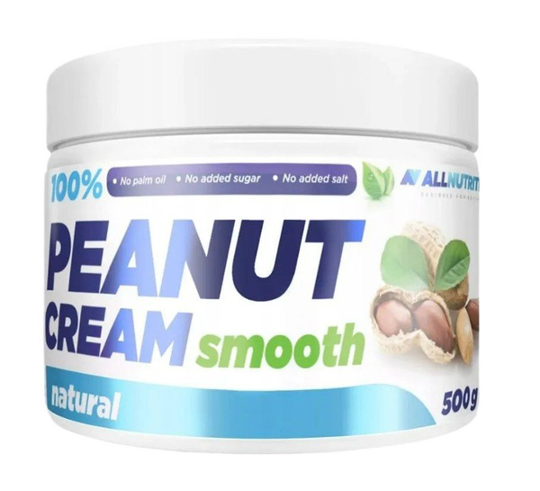 Allnutrition 100% Peanut Cream Smooth Natural Nut Cream 500g