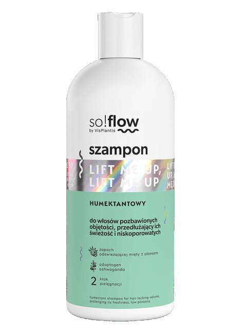 So!Flow by Vis Plantis Humektantowy Szampon do Włosów Pozbawionych Objętości 300ml