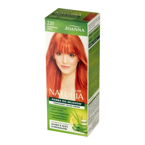 Joanna Naturia Trwały Kolor Włosów Farba Pielęgnacja Połysk Nr 220 Płomienna Iskra 100ml